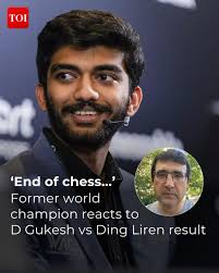 Former world champion #VladimirKramnik expressed disappointment with the  quality of chess displayed during the World Chess Championship match  between #DGukesh and #DingLiren Know more 🔗 http://toi.in/_DzzRa  #WorldChessChampionship #Chess #ChessChampion