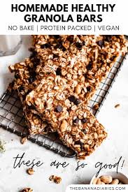 You can also try protein granola bars. Healthy Homemade Granola Bars The Banana Diaries