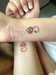Small Tattoo Sisters Wrist Tattoo Lotus Flower Small Wrist Tattoos Wrist Tattoos For Women Side Wrist Tattoos
