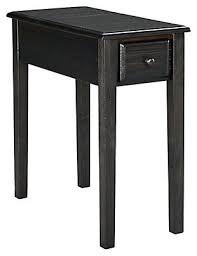 Solid Wood Chairside End Table With Usb Ports Outlets 12w X24 X24 Solid Wood Chairs Brown Wood Chair Ashley Furniture Living Room