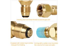 Joywayus propane tank refill adapter with 4 p. Messing Propan Refill Adapter Lp Gas 1lb Kleiner Zylinder Tank Coleman Heizung Shell Ebay
