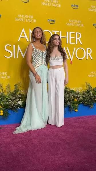 No trending audio needed. , Anna Kendrick and Blake Lively arrive at the  New York premiere of Another Simple Favor!