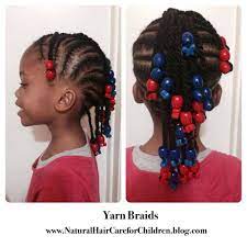 Feed In Yarn Braids And Beads Little Girl Hairstyles Natural Hairstyles For Kids Baby Hairstyles
