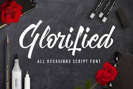 On fontshub.pro, you can download fonts for free and use them on your site to design headlines, quotes, paragraphs, lists, or other text elements. Glorified Script Font From Fontbundles Net Free Font Free Script Fonts Creative Fonts