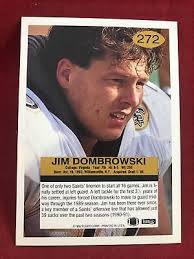 Jim Dombrowski -Virginia- New Orleans Saints Autographed Card