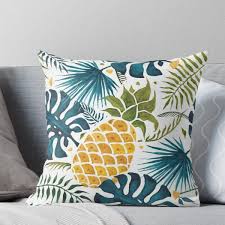 Add softness and dimension to you bedroom decor with cozy throw pillows. Golden Pineapple On Palm Leaves Foliage Throw Pillow By Grythunes In 2021 Throw Pillows Pineapple Throw Pillow Pillows
