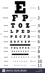 an eye sight test chart stock photo 96551414 alamy