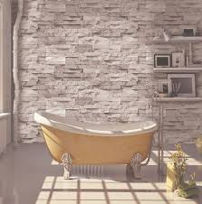 Anasayfa banyo dekorasyonu banyo ve tuvalette duvar kağıdı modelleri. Decowall Deco Stone Duvar Kagidi 9004 02 Dekonil