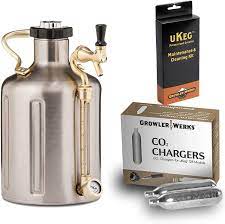 The light grey finished frame make this charming kitchen cart a breeze to coordinate with your kitchen and dining room decor. Growlerwerks Ukeg Carbonated Growler 64 Oz 2 X 10 Box Of 8g Co2 Chargers Maintenance And Cleaning Kit Copper Glassware Drinkware Kitchen Dining Swl13562 Nl