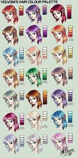 Pin By Davis Sapper On Techniques Anime Hair Color Anime Hair Skin Color Palette