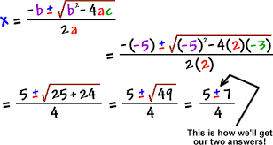 Solving Quadratic Equations Cool Math Algebra Help Lessons The Quadratic Formula Quadranator Solving Quadratic Equations Quadratics Algebra Help