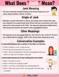 What Getting Jank Means And How To Use It Properly In 2020 English Words Words English Lessons