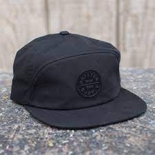 Brixton Oath 7 Panel Hat Black Town Moto Panel Hat Hats Black