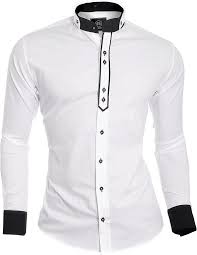 D R Fashion Designer Men S Shirt With Double Cuffs And Grandad Band Collar Cotton Amazon Mens Designer Shirts Mens Fashion Sweaters Mens Fashion Suits Formal
