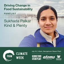 It's PNW Climate Week and tomorrow, July 10th, our very own Mariah DeLeo  will be joining the Driving Change in Food Sustainability panel and picnic  discussion. The session will begin with a