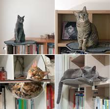 turn any bookshelf into a stylish cat tower with catkick stylish cat tower cat steps cat tower