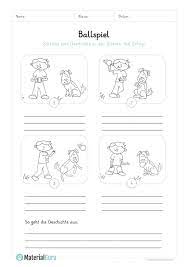 Einfach ausdrucken und sofort üben. Bildergeschichten Materialguru