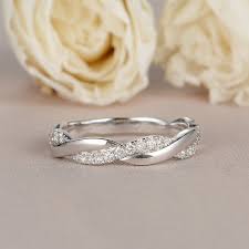 Infinity Wedding Band Women White Gold Wedding Band Etsy In 2020 White Gold Diamond Rings White Gold Rings Rose Engagement Ring