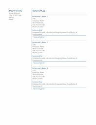 Resume References