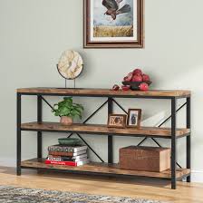 The height and size of sofa tables sofa tables, the console table that sits behind the sofa, should be no taller than the height the sofa back. 17 Stories Delapena 55 11 Console Table Reviews Wayfair