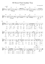 Paul De Senneville Mariage D Amour ноты скачать бесплатно I Ll Never Find Another You Sheet Music For Piano Download Free In Pdf Or Midi Sheet Music Lead Sheet Music Is Life