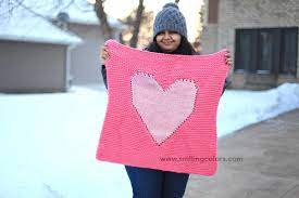 Sweet and cozy baby blanket free knit pattern in red heart scrubby smoothie. Heart Baby Blanket Knitting Pattern With Free Pdf Smitha Katti
