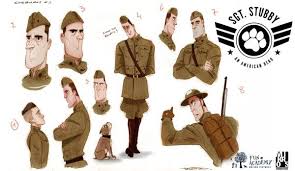 He usually wears a white cardigan, buttoned at the top with a single button. Sgt Stubby Movie In 2021 Character Design Male American Heroes Character Design Animation
