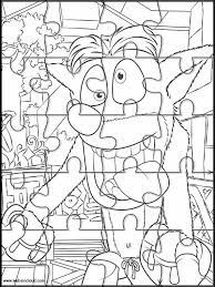 crash bandicoot 24 denteux a imprimer et decouper jeux de puzzle coloriage chien
