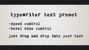 Submitted 3 years ago by fri3ndlygiant. Typewriter Text Preset After Effects Presets Motion Array