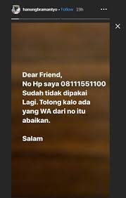 Check spelling or type a new query. Nomor Telepon Hanung Bramantyo Diretas Makan Korban Zaskia Adya Mecca Beri Peringatan