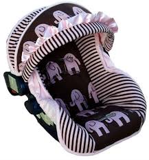 Infant Car Seat Cover In Baby Pink Elephant Walk Baby Car Seats Infant Car Seat Cover Baby Elephant Walk