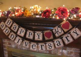 Pin By Jennifer Deluca Harrison On 40th 40th Anniversary Decorations 40th Wedding Anniversary Party Ideas 40th Anniversary Party