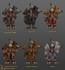 To be eligible for a race's heritage armor you must have a character of the respective race at level 50, that is also exalted with their respective home . Tauren Heritage Armor Color Variations By Me R Wow