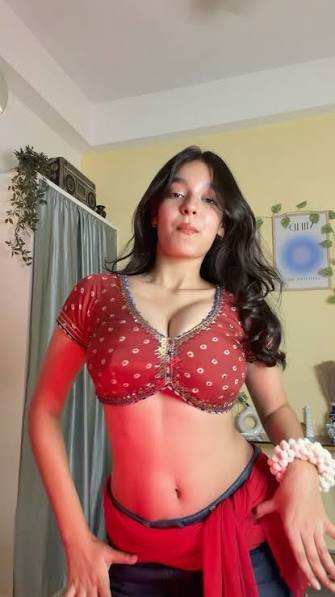 Subhashree Sahu red dress big boobs