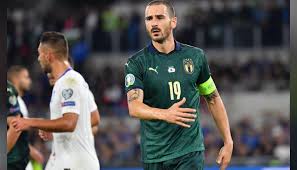 The jersey features ac milan's iconic red and black stripes reinterpreted at various widths in a. Bonucci S Match Shirt Italy Greece 2019 Charitystars