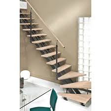 Escalier Quart Tournant Escatwin Structure Aluminium Marche Bois Escapi Escalier Quart Tournant Escalier 1 4 Tournant Escalier Quart Tournant Gauche