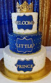 Little Prince Black And Gold Baby Shower Cake Calumet Bakery Welcome Little Prince Royal Blue And Gold Prince Baby Shower Cake Royalty Baby Shower Gold Baby Shower Cake