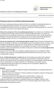 Die abmahnung ist ein mögliches instrument, um. Ausbildung Berichtsheft Vorlage Einzelhandel