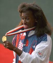 One Of The Most Decorated Female Olympians In Track And Field History Joyner Kersee Was The First Woman To Ear Jackie Joyner Kersee Heptathlon Track And Field
