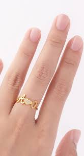 Double Initials Ring With Diamond Heart Gold Ring Designs Ring Designs Girlfriend Jewelry