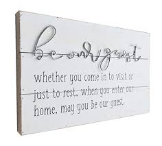 Maybe you would like to learn more about one of these? Giftme 5 Wooden Wall Art Be Our Guest Metal Sign Wood Wall Plaque Signs Guest Room Home Decor Walmart Com Walmart Com