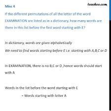 The complete guide to reveal the many benefits vitamin c serums offer your skin. Misc 4 If Permutations Of All Letters Of Examination Miscellaneous