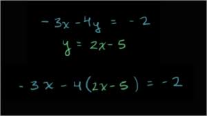 To solve a system of equations means to obtain a common values of the variables that makes the ea. Systems Of Equations With Substitution 3x 4y 2 Y 2x 5 Video Khan Academy