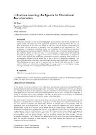 Pdf Ubiquitous Learning An Agenda For Educational Transformation