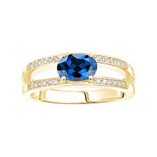 Bague Or Jaune Saphir Et Diamants Cassandra Gemmyo
