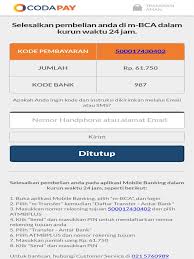 Jadi hal ini akan mengharus kalian untuk mengetahui kode transfer bank. Codapay