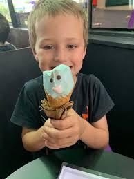 Took the lid off the ice cream and found this guy.