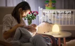 Vava Home Va Cl006 Night Lights For Kids With Stable Charging Pad Abs Pc Bedside Lamp For Breastfeeding Touch Control Timer Setting White Amazon Com
