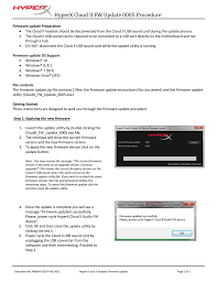 Hyperx Cloud Ii Fw Update 0005 Procedure Manualzz