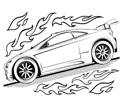 This racing car coloring page features a low and sleek race car that's almost ready for the race! Race Car Coloring Pages Coloring Rocks